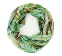 Glamexx24 Loop Tube Scarf for Women, Colour Gradient Summer Loop Round Scarf, Lightweight Gradient Rainbow Summer Scarf, Green / Light Green, 85 x 48 cm