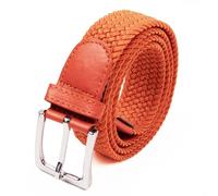 Glamexx24 Unisex Elastic Fabric Belt Braided Stretch Belt Stretchy Belt for Men and Women, orange, 105 cm