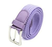 Glamexx24 Unisex Elastic Fabric Belt Braided Stretch Belt Stretchy Belt for Men and Women, purple, 105 cm