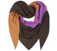 Glamexx24 XXL Women's Scarf, Many Colours, Unisex, Triangular Shape, Extra Large Summer Scarf, Autumn Scarf, Thin Scarf, Soft, Many Colour Combinations, Lightweight Scarf, Dark Brown/Orange/Purple,