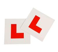 Glamfied, Glam Fully Magnetic Car L-Plates Red L Plate 2 Pack for Car Magnetic Extra Thick Strong Learner Plates, No Melting No Blow off Easy to Move without Scratching Painting off