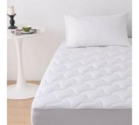 Glamhaus Anti Allergy Mattress Topper With Elasticated Fitted Skirt