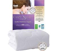 Glamhaus Anti Allergy Mattress Topper with Extra Deep Elasticated Fitted Skirt