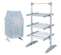 Glamhaus EcoDry Electric Heated Airer with Cover 248W Low Energy Foldable in Silver Glamhaus Silver