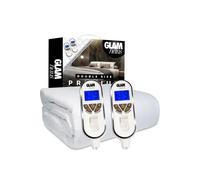 Glamhaus Electric Blanket Double Bed Size Heated Fitted Mattress Cover in White Glamhaus White Double