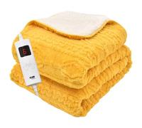 GlamHaus Heated Electric Throw Blanket - Luxurious & Soft Design - 9 Temperature Settings & 9-Hour Timer