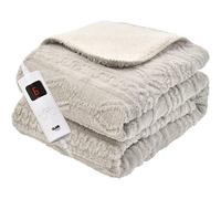 Glamhaus Heated Electric Throw Blanket - Luxurious & Soft Design - 9 Temperature Settings & 9-Hour Timer Grey
