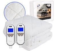 GlamHaus Prestige Electric Blanket King Size With 9 Body Settings, 9 Feet Settings, 9 Full Body Settings, 10 Timer Settings
