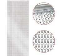 Glamhaus Silver Heavy Duty Fly Screen Aluminium Chain Curtain - For Flies, Wasps & Insects Glamhaus Silver