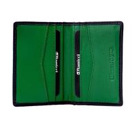Glamicci Bifold Small Wallet for Men & Women | RFID Blocking Leather Slim Wallet for Men & Card Wallet | Genuine Leather Wallet RCH2BK-GR (Black & Green)