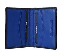 Glamicci Bifold Small Wallet for Men & Women | RFID Blocking Leather Slim Wallet for Men & Card Wallet | Genuine Leather Wallet RCH2NB-EB (Navy Blue & Electric Blue)