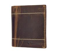 Glamicci Double Stitch Bifold Money Wallet for Men | Wallets for Men Leather | Pure Leather Wallet for Men | Genuine Leather Wallet for Men-RW17 (Hunter Brown)