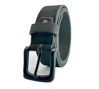 Glamicci Genuine Leather Belt | Trim to Fit | Leather Belts for Men/Women | 1.5"/38mm Wide, up to 44” Waist-RB3 (Strap 125cm/48”) (BLACK NUBUCK)