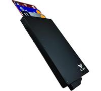 Glamicci GLMC Mens Minimalist Slim Metal Wallet RFID-Blocking Card Holder Wallet | Contactless Card Protector JES3 (Black Pop Up)