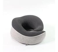 Glamicci Memory Foam Travel Neck Pillow - Ergonomic Support for Plane, Car & Train | Soft, Portable & Comfortable Travel Cushion for Sleeping | Grey