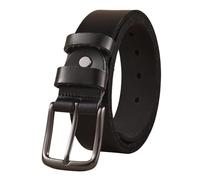 Glamicci Mens Belts Leather | Black Leather Belts for Men | Mens Leather Belts |Black Belt - 1.5" /38mm (3738Black, 40-42" waist -125cm/49” Strap)