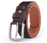 Glamicci Mens Belts Leather | Black Leather Belts for Men | Mens Leather Belts |Black Belt - 1.5" /38mm (5463Brown, 40-42" waist -125cm/49” Strap)