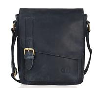 Glamicci Mens Crossbody Leather Sling Bag | Shoulder Sling Travel Bags for Men & Women | Vintage Sling Bag (Royal Blue)