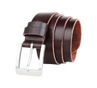 Glamicci Men's Leather Belt 100% Full Grain Leather | Stainless Steel Pin Buckle | Belts For Jeans,Casual,Cowboy & Work Wear- 1.5"/ 38mm Top Grade Italian Cowhide
