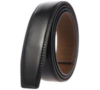 Glamicci Mens Ratchet Leather Belt without Buckle-35mm 1 3/8”|Straps For Ratchet Belt,Adjustable Sliding Type without Buckle| Replacement Autolocking Belt Straps/Buckles (02Black7 Strap130)