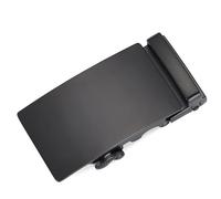Glamicci Ratchet Belt Buckle Only | Auto Locking Leather Belts 35mm -1 3/8" Replacement Nickel Free Buckle Adjustable - No Belt Included (52Black BKL)