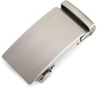 Glamicci Replacement Ratchet Belt Buckle to Fit 3.5cm Automatic Slider Auto Locking Leather Belts 35mm -1 3/8" Nickel Free Buckle Adjustable - No Belt Included (105SIL BKL)
