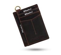 Glamicci Slim Wallet for Men | RFID Protected Minimalist Card Wallet | Credit Card Holder | Slim Mens Wallets & Thin Wallet-RCH1A (Crazy Horse Brandy)