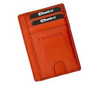 Glamicci Slim Wallet for Men | RFID Protected Minimalist Card Wallet | Credit Card Holder | Slim Mens Wallets & Thin Wallet-RCH1 (Orange)