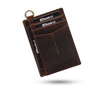 Glamicci Slim Wallet for Men | RFID Protected Minimalist Card Wallet | Credit Card Holder | Slim Mens Wallets & Thin Wallet-RCH1A (Crazy Horse Brown)