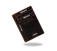 Glamicci Slim Wallet for Men | RFID Protected Minimalist Card Wallet | Credit Card Holder | Slim Mens Wallets & Thin Wallet-RCH1 (Hunter Brown)