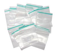 Glamified 100 Pcs Grip Seal Bags (60 x 90 mm) - Random Colour Translucent Zip Lock Plastic Bags - Resealable Polythene Pouches for Jewellery, Business Cards, Crafts & Packaging