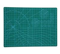 Glamified A4 Self Healing Cutting Mat - Green Craft Board with Precision Grid & Angles - Heavy Duty PVC Protective Desk Mat for Sewing, Quilting, Scrapbooking & Model Making