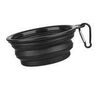 Glamified Collapsible Travel Dog Food & Water Bowls, Two Pack, Medium & Large Bowls 400ml 1000ml, Food Safe Silicone, Integrated Mold, No Plastic Rim, Carabiner Clip (Random Colour)