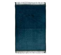 Glamified Cushion Padded Muslim Islamic Prayer Mat Musalah Namaz Rug (Teal Blue)