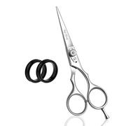 Glamified Glam 5.5" Hairdressing Scissors, Hair Cutting Scissor for Professional Hairdressers, Barber Stainless Steel Scissors for Hair Cutting, Sharp Hair Scissors for Women (Sliver 5.5 Inch)