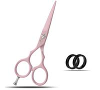 Glamified Glam 5" Scissors, Hair Cutting Scissor for Professional Lefty Hairdressers, Barber Stainless Steel Scissors for Hair Cutting, Sharp Hair Scissors for Women (Pink 5 Inch) with Free Comb