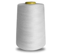 Glamified-Glam Single Overlocking Thread - 1 x 5000 Yards Polyester Sewing Thread Cone White