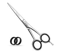 Glamified Hairdressing Barber Hair Scissor for Professional Hairdressers Barbers Stainless Steel Hair Cutting Shears - for Salon Barbers, Men, Women, Children and Adults (6 INCH)