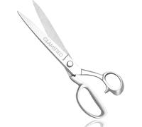 Glamified Heavy Duty Fabric Scissors - Professional Tailor Shears for Sewing & Leather (Silver, 12 inches)
