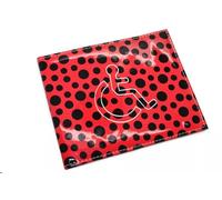 Glamified Maroon Polka Dot Soft PU Leather Disabled Badge Wallet Holder by Glamified, 2-Pack, Holds Blue Badges & Time Displays, Disabled Parking Accessibility