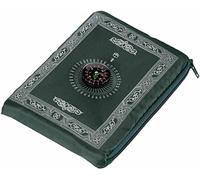 Glamified Muslim Prayer Mat Travel Pocket Friendly Islamic Prayer Mat, Muslim Prayer Rug with Qibla Finder Compass - Green…
