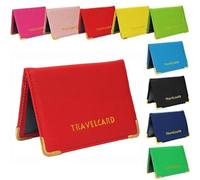 Glamified - New Leather Oyster Travel Card Bus Pass Holder Wallet Rail Card Cover CASE (Red)