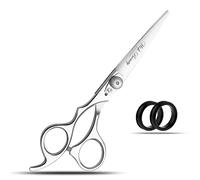Glamified Professional Left Handed Barber Scissors, 6.5” Lefty Hair Cutting Scissors for Women