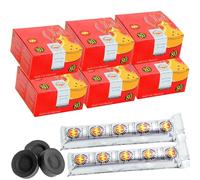 Glamified Shisha Hookah Charcoal Intense Shish Bahkoor Instant Light Premium Quick Lighting (10 Boxes (800 Dishes))