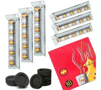 Glamified Shisha Hookah Charcoal Intense Shish Bahkoor Instant Light Premium Quick Lighting (12 Boxes (960 Dishes))