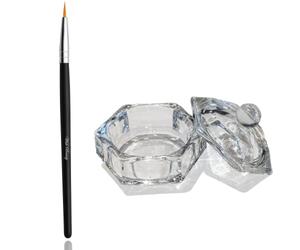 Glamified | Tint Lash Brush + Dappen Mixing Dish | Eyelash Eyebrow Tinting Tint