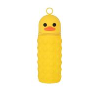 Glamifyr 2-in-1 School Pencil Case Soft Silicone Duck Silicone Pencil Case Girls Boys Squishy Soft Pencil Case H 20 cm