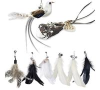 Glamifyr 8-Piece Cat Toy Set, Cat Toy Feather, Cat Toy Bird, Interactive Toy for Cats, Toy Cats Self-Employment, Cat Toys for Indoor, Feather Toy for Cats