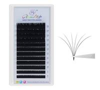 GLAMLASH Easy Fan Volume Lash Extensions 0.07mm D Curl 8-15mm Mix Rapid Blooming Eyelash Extensions Self Fanning Professional Salon Supplies(0.07D,8-15mm,Black)