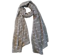 GlamLondon Cute Dogs Scarf Ladies Fashion Animal Print Dachshund Sausage Dog Doxie Shawl Soft Wrap (Light Grey)